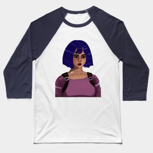 Cute Cyber Retro Girl Baseball T-Shirt